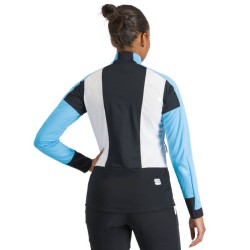 Thermal träningsjacka för kvinnor Sportful Apex W Jacket 2024 blue aquarius / vit